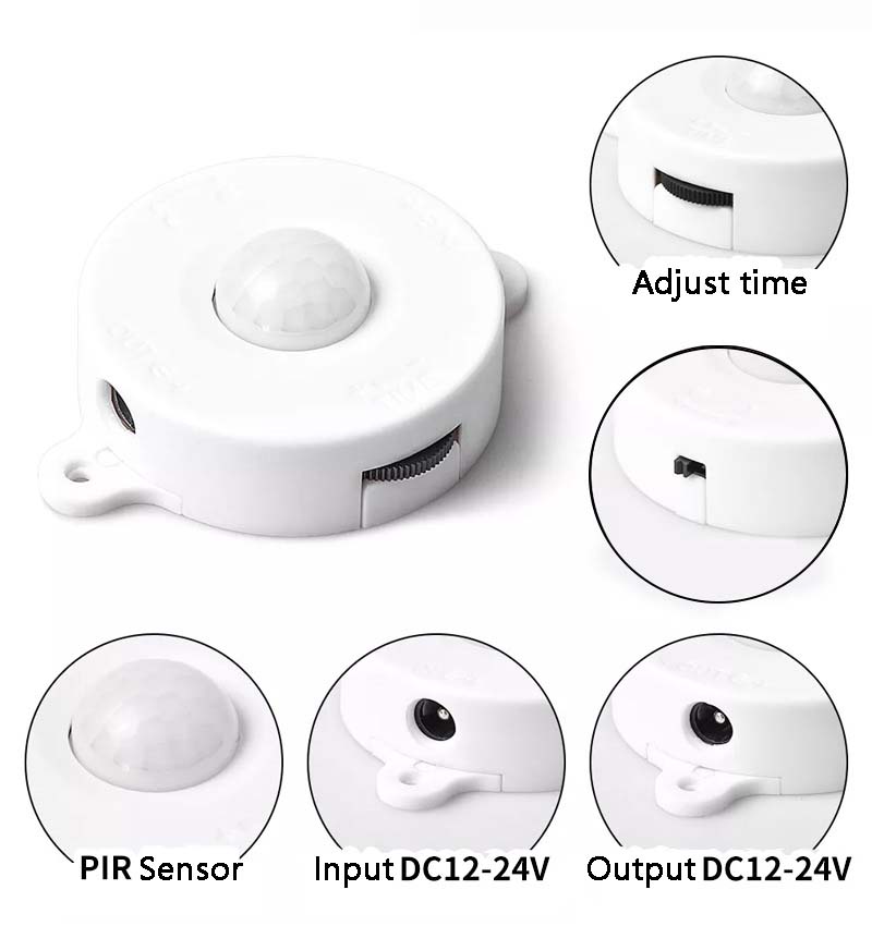 DC12-24V PIR Motion Sensor LED Light Switch Human Body Induction